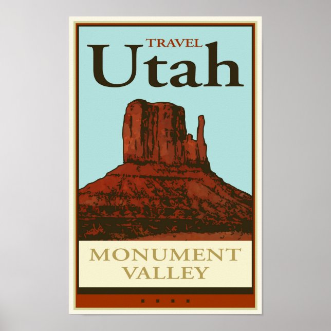 Póster Utah de viajes (Frente)