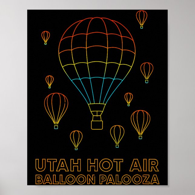 Póster Utah Hot Air Balloon Palooza Apparel  (Frente)
