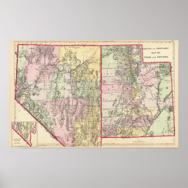 Póster Utah, Nevada (Frente)