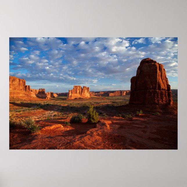 Póster Utah, Parque Nacional Arches, formaciones rocosas  (Frente)