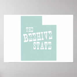 Póster Utah State Motto Slogan
