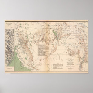 Póster Utah Terr y departamento de la milipulgada