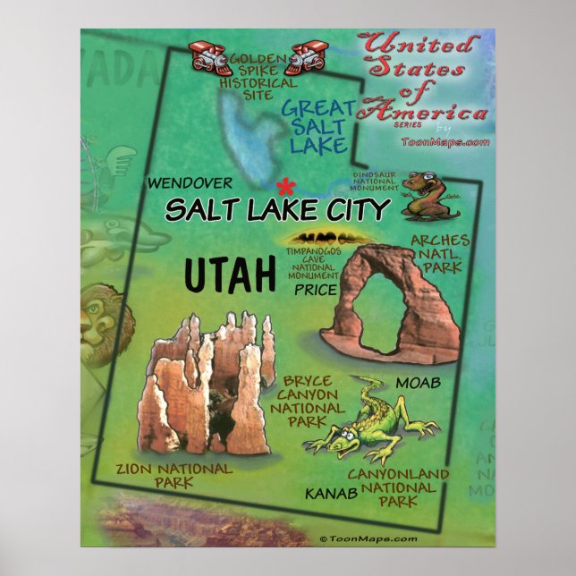 Póster Utah USA (Frente)