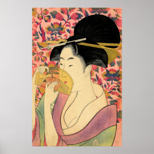 Póster Utamaro: Kushi (Comb).