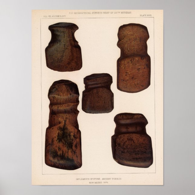 Póster Utensilios de XVIII Stone, Nuevo México (Frente)
