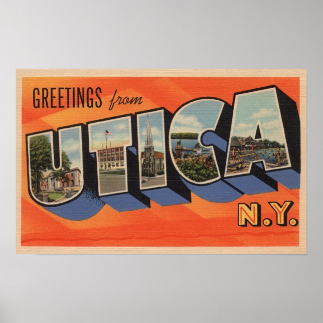 Póster Utica, New YorkLarge Letter ScenesUtica, NY (Frente)