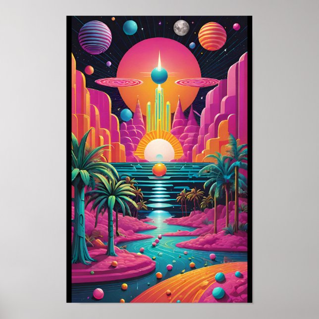 Póster Utopía de Isla Dream - Ken Gage Surreal Art (Frente)