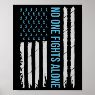 Póster Uu Prostate Canceness Light Blue Ribbon Su