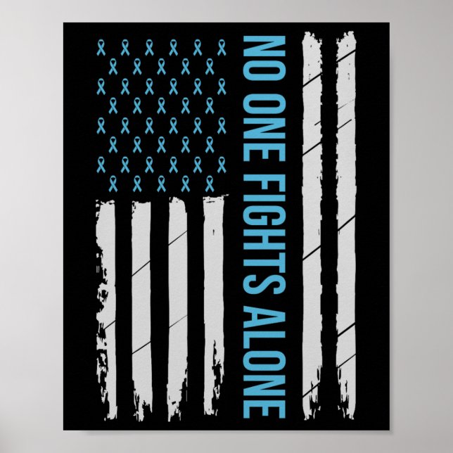 Póster Uu Prostate Canceness Light Blue Ribbon Su (Frente)