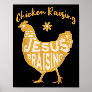 Póster Uva de pollo lindo crianza y Jesús alabando la fe