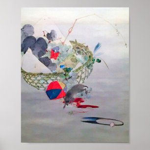 Póster Uva y ratón, Watanabe Seitei