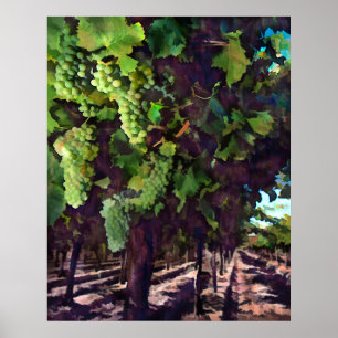 Póster Uvas de conexión en cascada