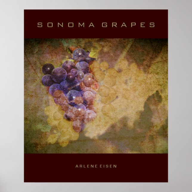 Póster Uvas de sonoma en vid (Frente)