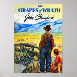 Póster Uvas de Wrath, 1939 First Edition Book Jacket