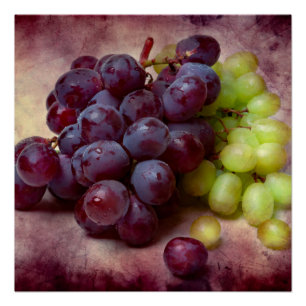 Póster Uvas Rojas Y Verdes