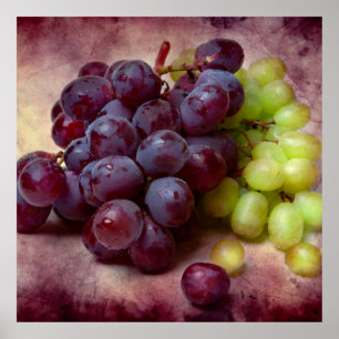 Póster Uvas Rojas Y Verdes