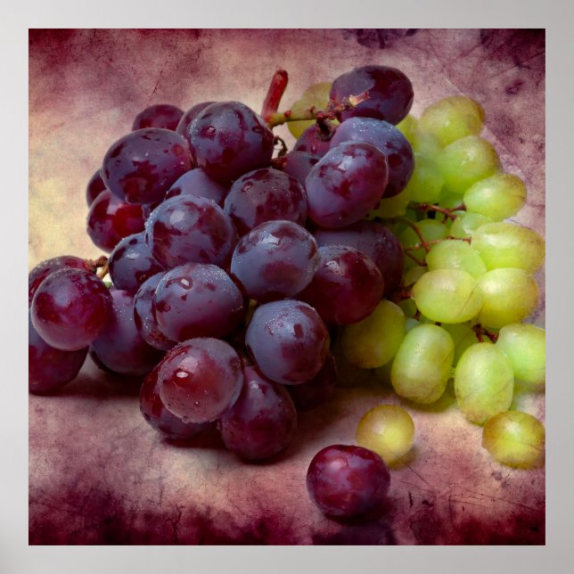 Póster Uvas Rojas Y Verdes (Frente)