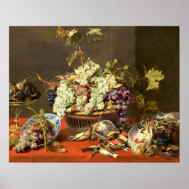 Póster Uvas y juego - Frans Snyders Bella Artes
