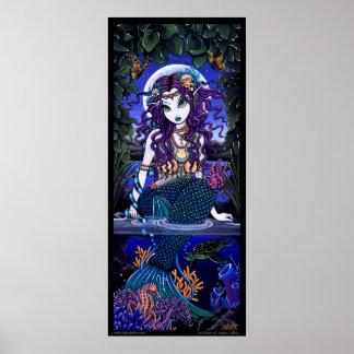 Póster Uxia Original Ocean Scape Dark Sirmaid ENORME Post