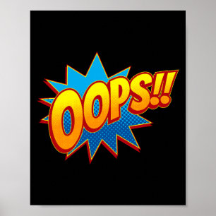 Póster ¡Uy! Desenlace de cómics de pop Art