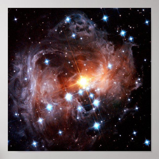 Póster V838 Monocerotis Red Supergigante Estrella Hubble  (Frente)
