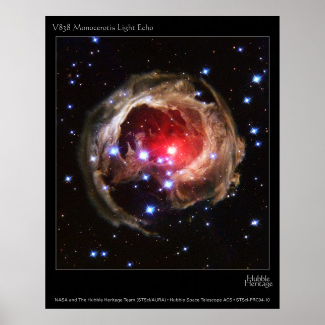 Póster V838MonocerotisLightEcho-2004-10a (Frente)