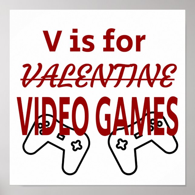 Póster V es para videojuegos (Frente)
