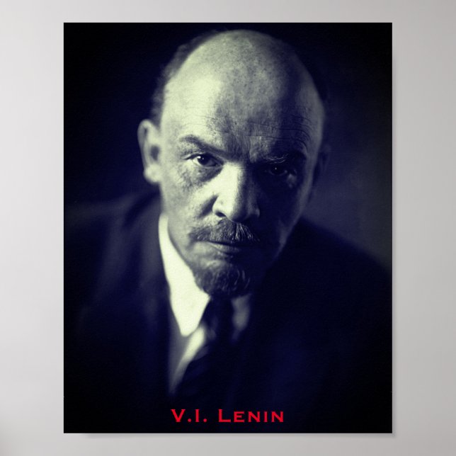 Póster V.I. Lenin - Jefe de la Unión Soviética - CCCP (Frente)