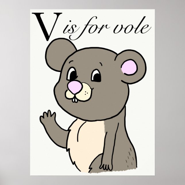Póster V is for vole (Frente)