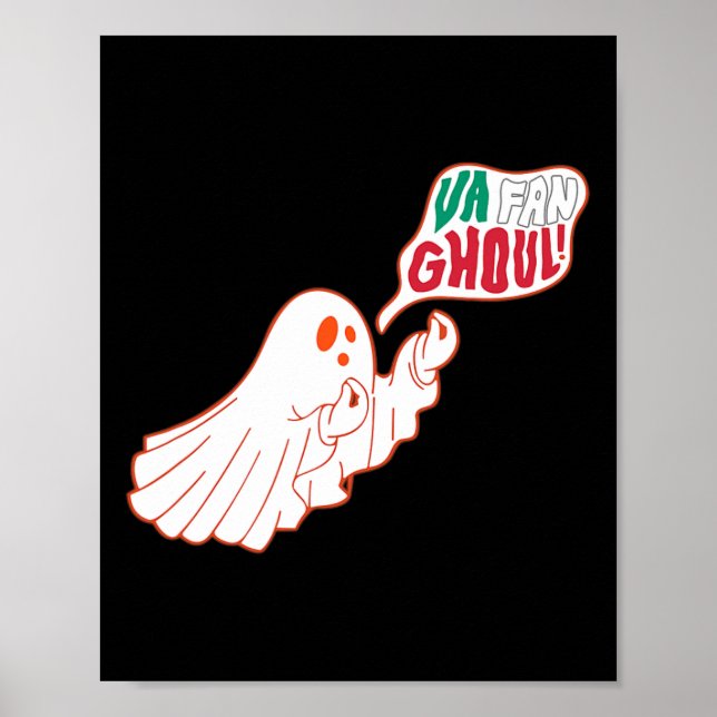 Póster Va Fan Ghoul Divertido italiano Fantasma Halloween (Frente)