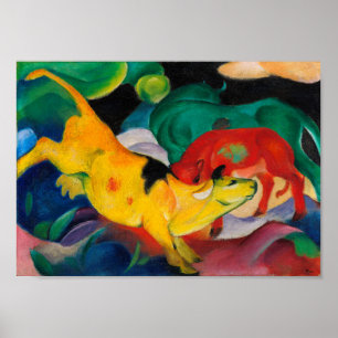 Póster Vaca amarilla por Franz Marc