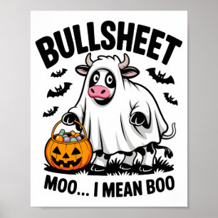 Póster vaca de Halloween