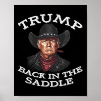 Vaca divertida occidental vaquero Donald Trump Pre