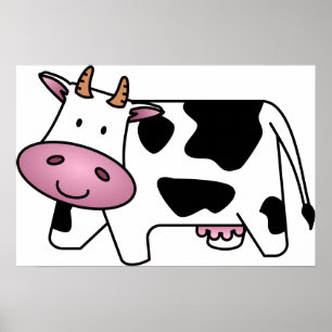 Póster Vaca feliz