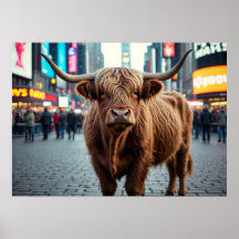 Vaca Highland en Times Square