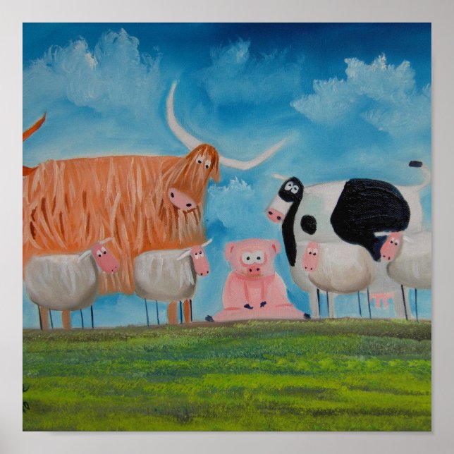 Póster vaca lechera (Frente)