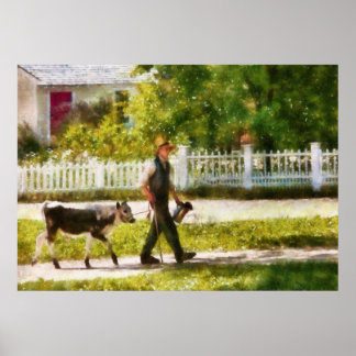 Póster Vaca - Llevando a Bessie a casa