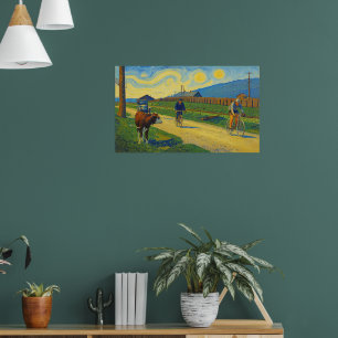 Póster Vaca mirando a Jules Buysse Tour de Francia 1926