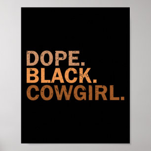 Póster Vaca Negra Drogada Melanina Rodeo Africano Negro V