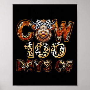 Póster Vaca Santa 100 Días De Escuela 100 Días Chicas Niñ