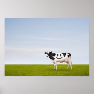 Póster Vaca sonriente de la cara de las imágenes el de