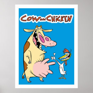 Póster Vaca Y Pollo