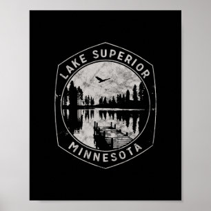 Póster Vacaciones al aire libre en el lago Superior Minne