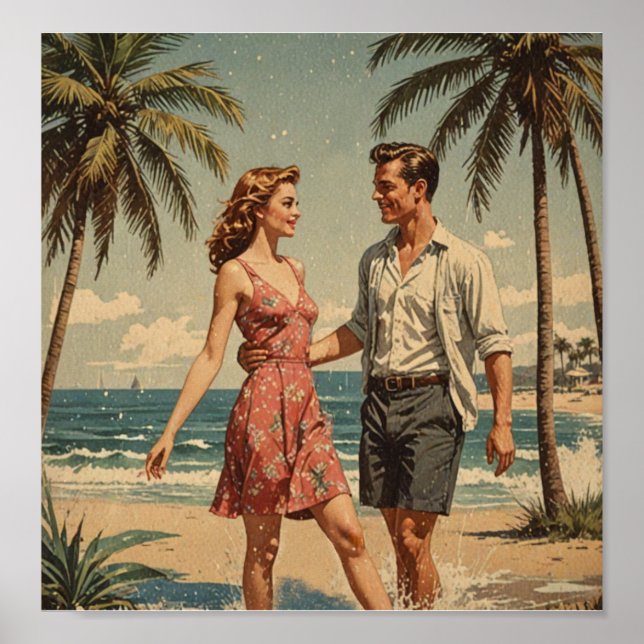 Póster Vacaciones antiguas (Frente)