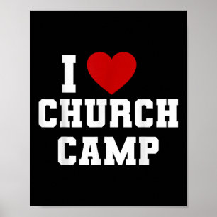 Póster Vacaciones Bíblicas Amo Campamento de la Iglesia I