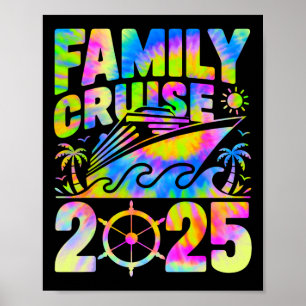 Póster Vacaciones coincidentes de crucero familiar 2025 F