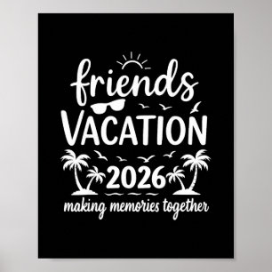 Póster Vacaciones de Amigos 2026 Equipo de Playa Tropical