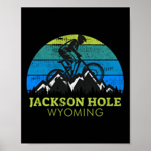 Póster Vacaciones de ciclismo de montaña en Jackson Hole 