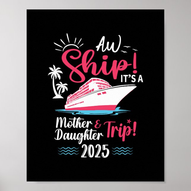 Póster Vacaciones de crucero combinadas para madre e hija (Frente)