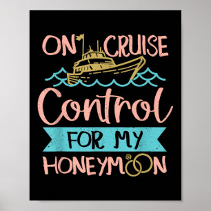 Póster Vacaciones de crucero de luna de miel Bride Groom